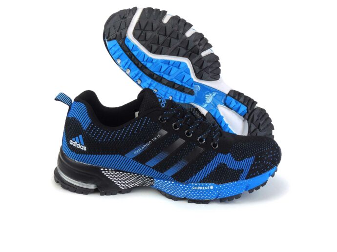adidas marathon flyknit blue black купить