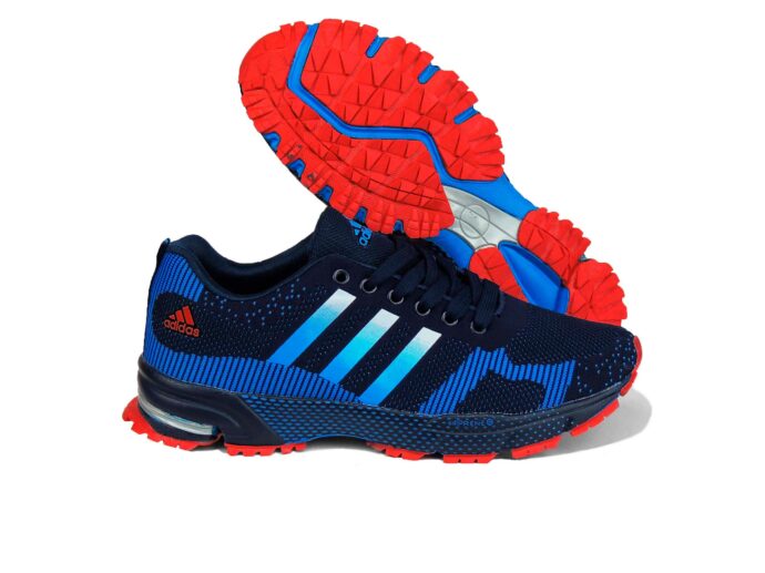 adidas marathon flyknit blue red g95045 купить