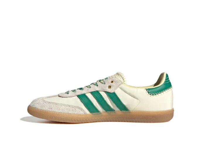 adidas wales bonner x samba cream white bold green GY4344 купить