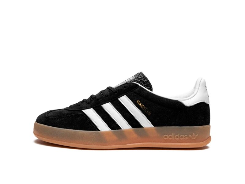 adidas gazelle indoor black white gum H06259 купить