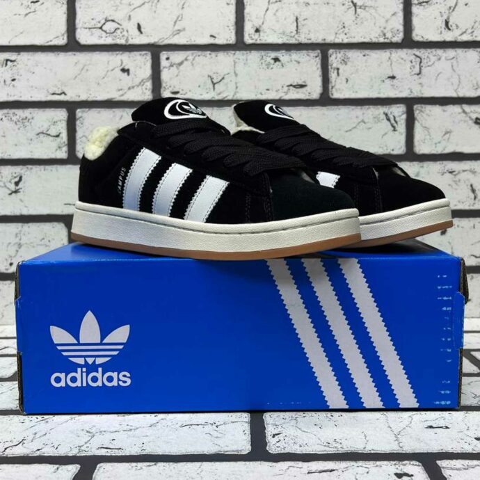 adidas campus black white winter