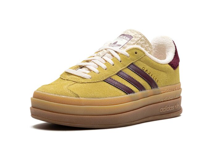 Adidas Gazelle Bold Platform WMNS Yellow Burgundy IF5937 интернет магазин