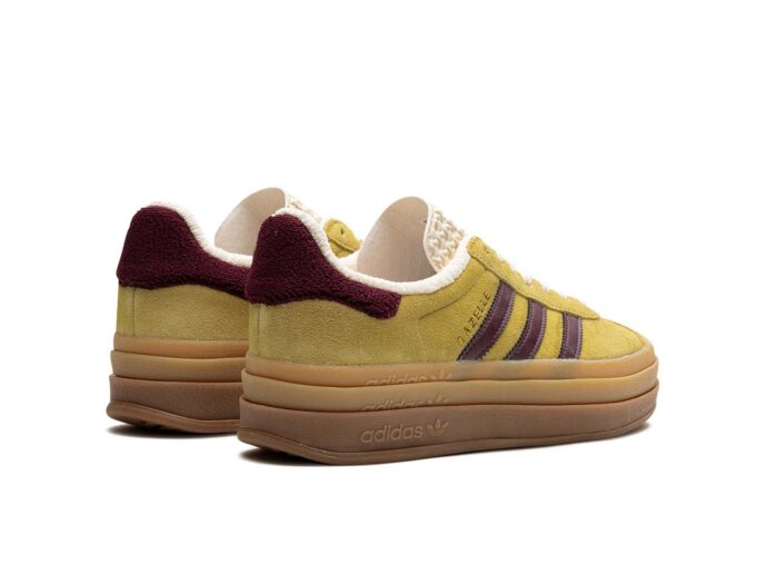 Adidas Gazelle Bold Platform WMNS Yellow Burgundy IF5937 интернет магазин