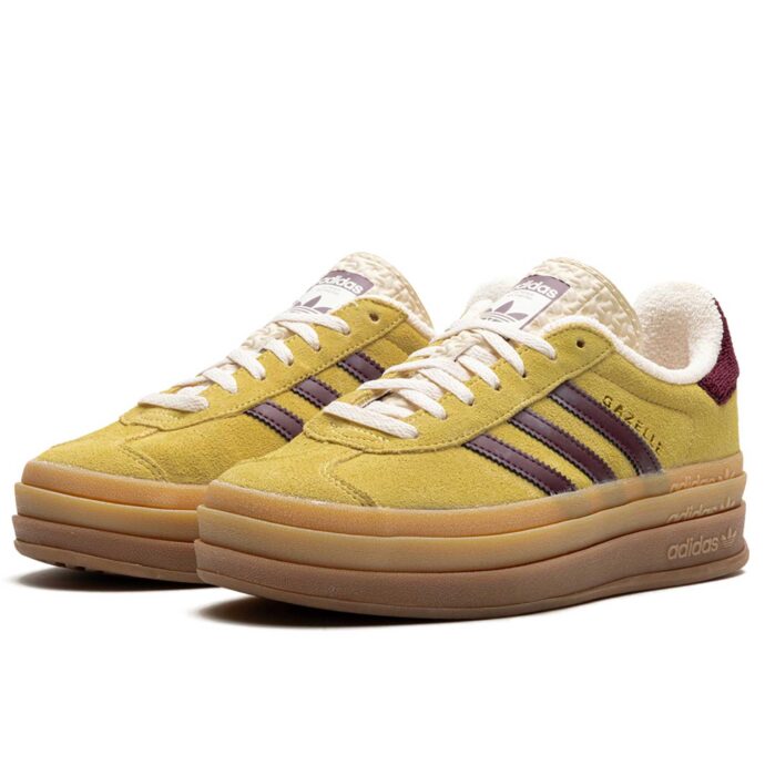 Adidas Gazelle Bold Platform WMNS Yellow Burgundy IF5937