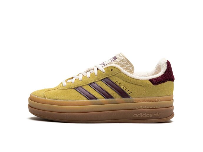 Adidas Gazelle Bold Platform WMNS Yellow Burgundy IF5937 интернет магазин