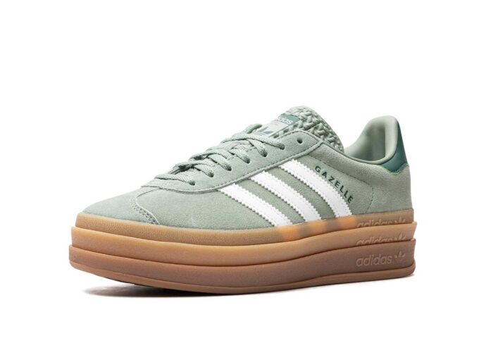 Adidas Gazelle Bold WMNS Silver Green Gum ID6998 интернет магазин