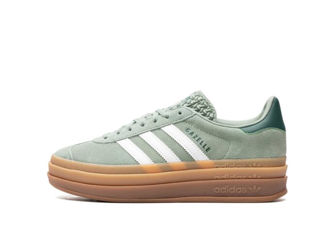 Adidas Gazelle Bold WMNS Silver Green Gum ID6998 интернет магазин