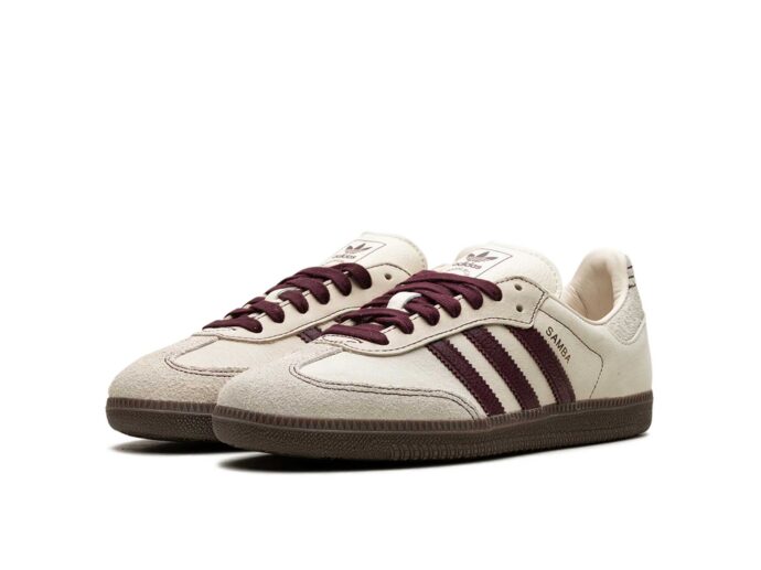 Adidas Samba OG WMNS Wonder White Maroon IG1987 купить