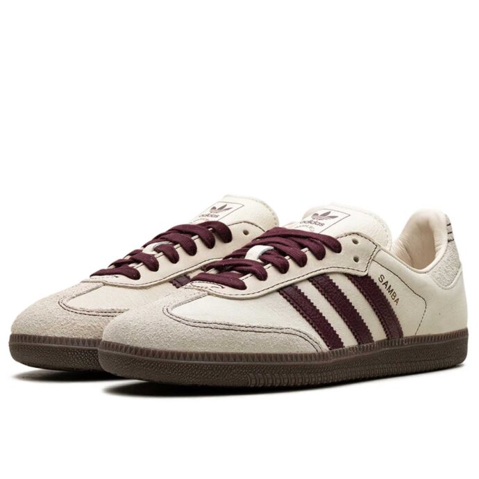 Adidas Samba OG WMNS Wonder White Maroon IG1987